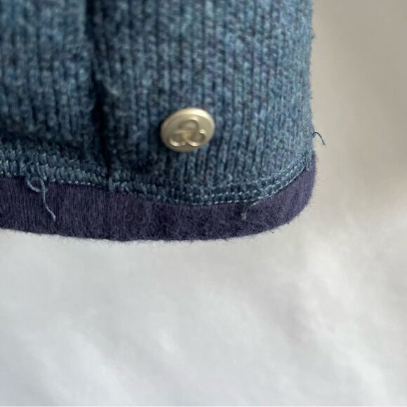 Zella Kid's Navy Blue 1/4 Zip Pullover Knit Fleece Jacket - Picture 6 of 8